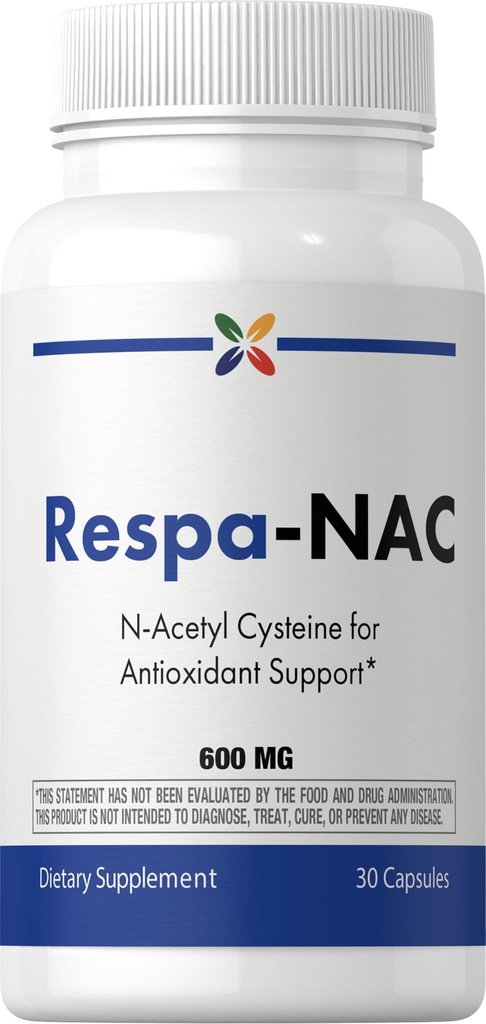Stop Aging Now - NAC Supplement - 600mg N-Acetyl Cysteine - Respa-NAC - 30 Capsules