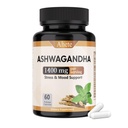 Ashwagandha Supplement, Stress Relief and Mood Enhancer, 1400mg Ashwagandha Powder and Root Extract, 60 Capsules, 30 Days Supply