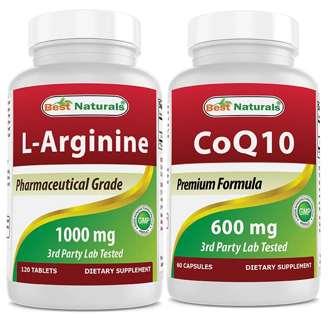 Bedste Naturals L- Arginin 1000 mg & CoQ10 600 mg