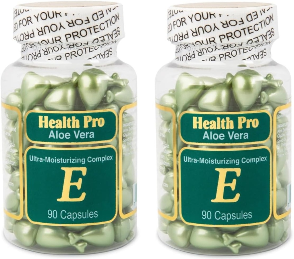 Vitamin E Hudolie Aloe Vera, 90 Softgel (pakke med 2)