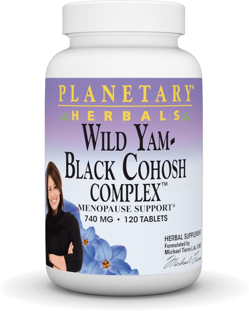 Planetariske Herbals Wild Yam- Black Cohosh Complex Tablets, 120 Count