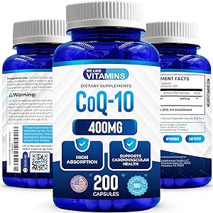 We Like Vitamins CoQ10 400mg Per Serving - 200 Capsules CoQ-10 - Vegetarian Capsule - Antioxidant Co Q-10 Coenzyme