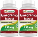 Best Naturals Pomegranate Extract 250 mg 120 Capsules (Pack of 2)