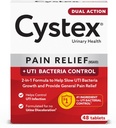 Cystex Dual- Action UTI Pain Relief & Prevention Tablets - 2 - in-1 - Formel Relieves discomfort & Slår Bakteriel vækst - Non- Fastholdelse - 48 - Tæl