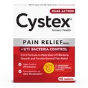 Cystex Dual- Action UTI Pain Relief & Prevention Tablets - 2 - in-1 - Formel Relieves discomfort & Slår Bakteriel vækst - Non- Fastholdelse - 48 - Tæl