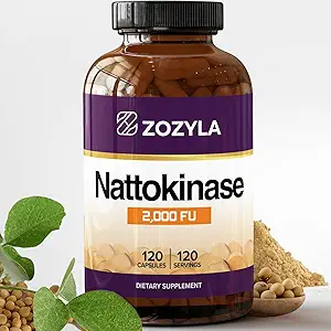 Natokinase Supplement 2.000 FU, 120 Kapsler - Nato Extract for Normal Blood Flow and Circulation - Non-GMO, Gluten Free, Vegan - Made in USA