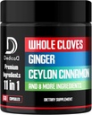 11in1 Cloves Supplement med ingefær, Ceylon kanel og 8 andre mere - fordøjelsessystem, immunsystem, mood support - 60 kapsler - 30 dages forsyning
