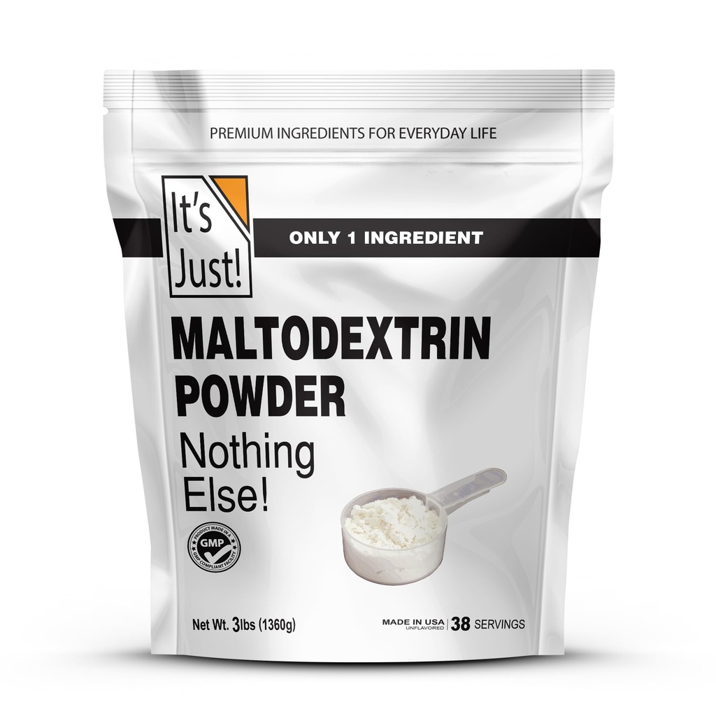 Det er bare! - Mass Gainer Powder, 100% Maltodextrin (Complex Kulhydrater), Sustained Energy, Rapid Absorption, Non- GMO, Nemt Tilføj til enhver Protein Shake, 3lbs / 38 Servering
