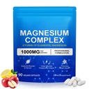 8-in-1 Magnesium Complex 90 Capsules, 1000mg with Magnesium Glycinate, Citrate, Malate, Taurate, Easy Absorption for Health, Energy, Non-GMO, Vegan