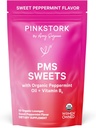 Pink Stork Organic PMS Support Sweets for Teens and Women - Simple & Natural Ingredients Vitamin B6 and Peppermint - Period, Digestion, Bloating, Mood Swings - 30 Drops