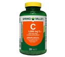 Vitamin C 1000mg with Rose HIPS Tablets Dietary Supplement, 250 Count, Antioxidant Protection* Spring Valley (Pack of 1) + Daily Supplement Tracker Sticker