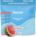 Nectar Energy Booster - Organic Coffein, B12 & Electrolytes - Sugar Free & Zero Calorie - Sund kaffe, Energidrik & Soda Alternativ - Hydration & Energy Supplement (Vandmelon 18 Pakker)