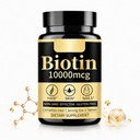 Biotin 10000mcg 10,000 mcg Tablets, Vitamin B7 Supplement for Hair, Skin & Nails, Supports Healthy Hair Growth, Energy & Metabolism, Vegan, Non-GMO, Gluten-Free, 120 Tablets
