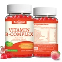 Vitamin B Complex Gummies for Women & Men - Vitamin B12, B1, B2, B3, B5, B6, B7 & B9 - B Complex with Vitamin C & Choline - Energy & Immune Support* - Vegan, Sugar Free, Peach Flavor - 120 Gummies
