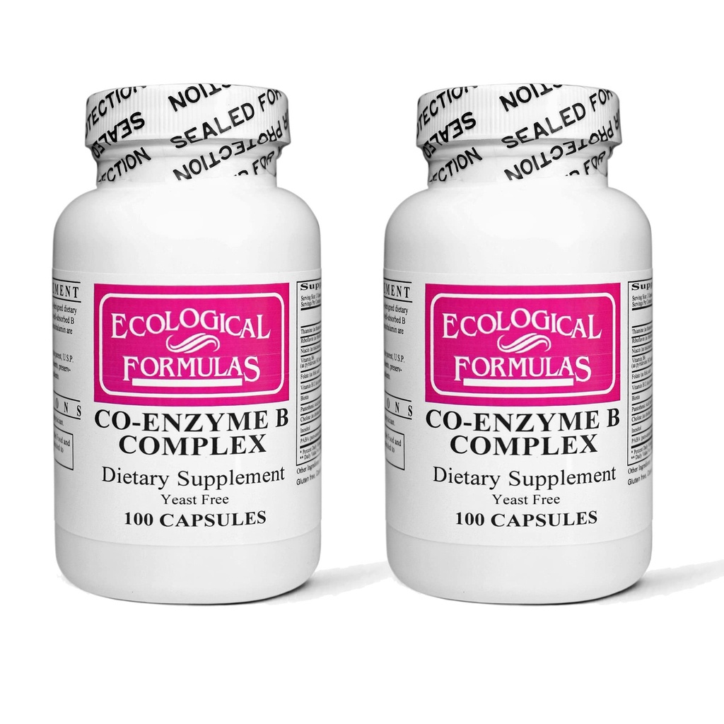 Ecological Formulas Vitamin B Complex Supplement with Thiamine, Riboflavin, Niacin, Pantothenic Acid, Pyridoxine, Biotin, Folic Acid, Cobalamin, Three Fresh Seal Bottles - 200 Count Total