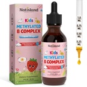 Methylated B Complex for Kids, Vitamin B Complex Liquid Drops with Methyl B12 & 5-MTHF, Sugar Free, Supports Energy & Nervous System, Vegan, Alcohol-Free, Strawberry Flavor, 2 Fl Oz