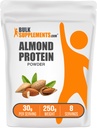 BulkSupplements.com Almond Protein Powder - Plant Based Protein, Almond Powder - Vegan, Gluten Free, & No Sugar, 30g per Serving, 250g (8.8 oz) (Pack of 1)