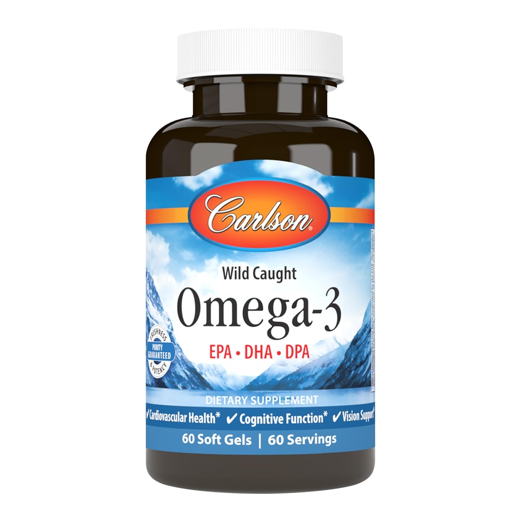 Omega-3, 700 mg Omega-3s, EPA, DHA, DPA, Budget Friendly, Wild Caught, Sustainably Sourced, 60 Soft Gels