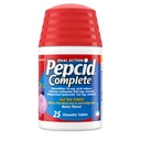 Pepcid Complete Acid Reducer + Antacida for Acid Reflux, 10mg Famotidin, 800mg Calciumcarbonat & 165mg Magnesiumhydroxid per Heartburn Medicine Tablet, Antacida Chews, Berry, 25 ng