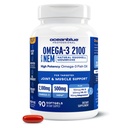 Oceanblue Omega-3 2100mg Fish Oil Supplement with 500mg Natural Eggshell Membrane NEM, Magnesium, Vitamins K2 & D | Triple-Strength, High-Potency | Support Joint Comfort & Muscle Recovery