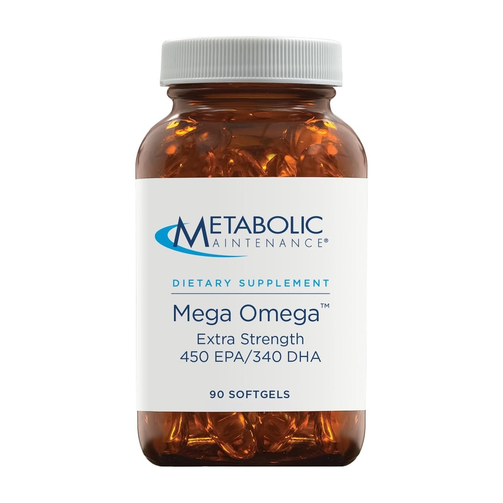 Metabolic Maintenance Omega-3 - High EPA & DHA Fish Oil - Mindset & Neurotransmitter Support - Brain & Cardiovascular Function - 90 Servings - 90 Softgels