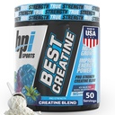 BPI Sports Best Creatine - Creatine Monohydrate Powder for Men & Women, Himalayan Salt - Strength, Pump, Endurance, Muscle Growth, Muscle Definition - No Bloat - Icy Blue Raz - 50 servings - 10.58 Oz