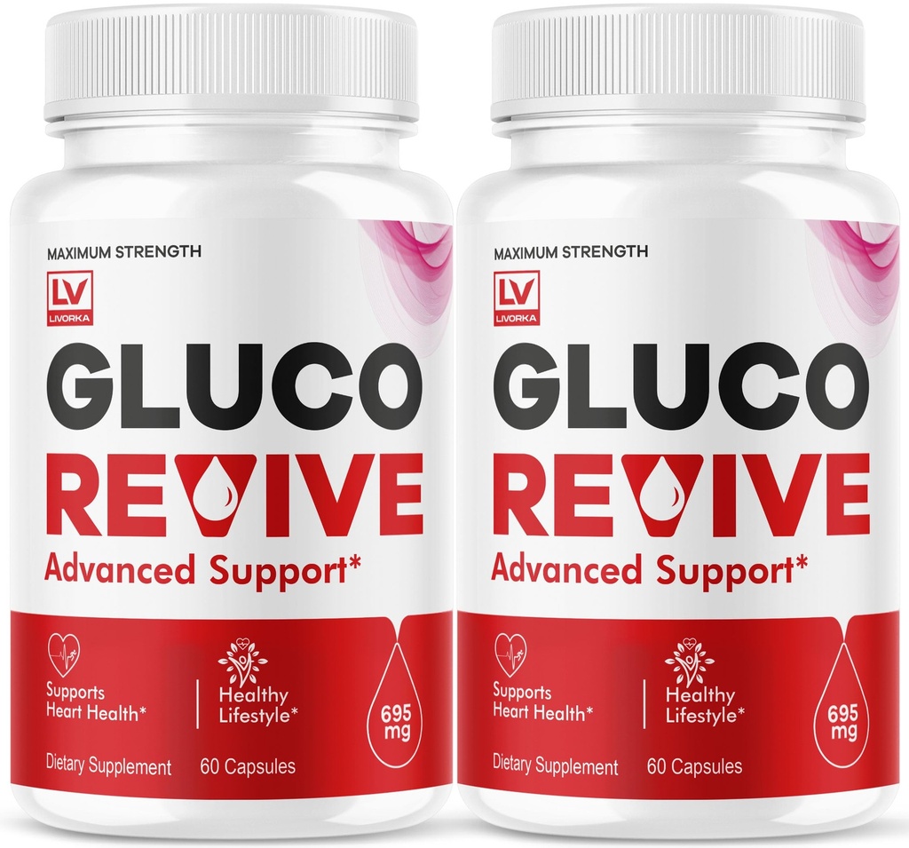 (2 Pack) Gluco Revive - Gluco Revive, Gluco Revive Pills, GlucoRevive Support, GlucoRevive Capsules, Gluco Revived All Natural Premium Formel, Gluco Revive Pills Anmeldelser, 60 Kapsler til 2 Måneder