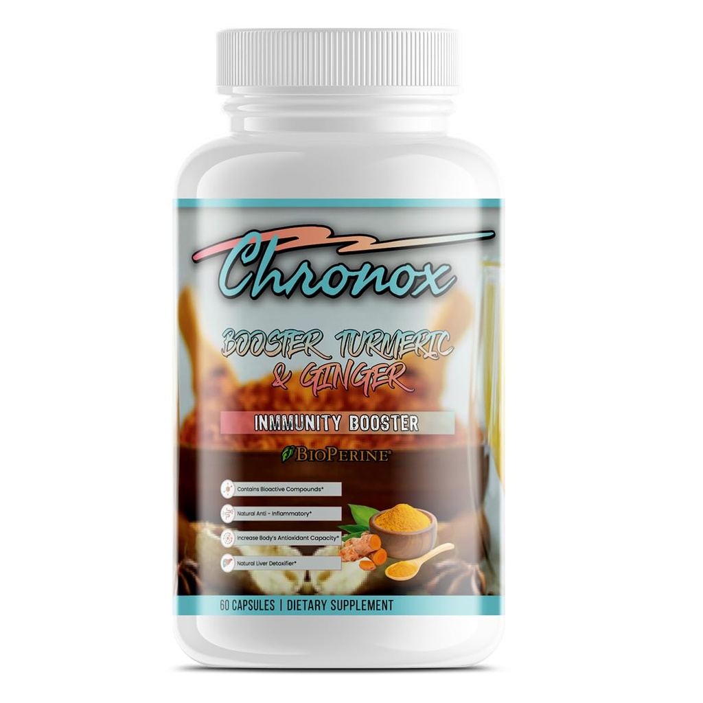 Turmeric & Ginger Supplement - Herbal Dietary Supplement with Antioxidant, Liver & Digestive Support - Herbal Supplements for Daily Wellness, Comfort, Balance & Overall Healthy Lifestyle - 60 Capsules