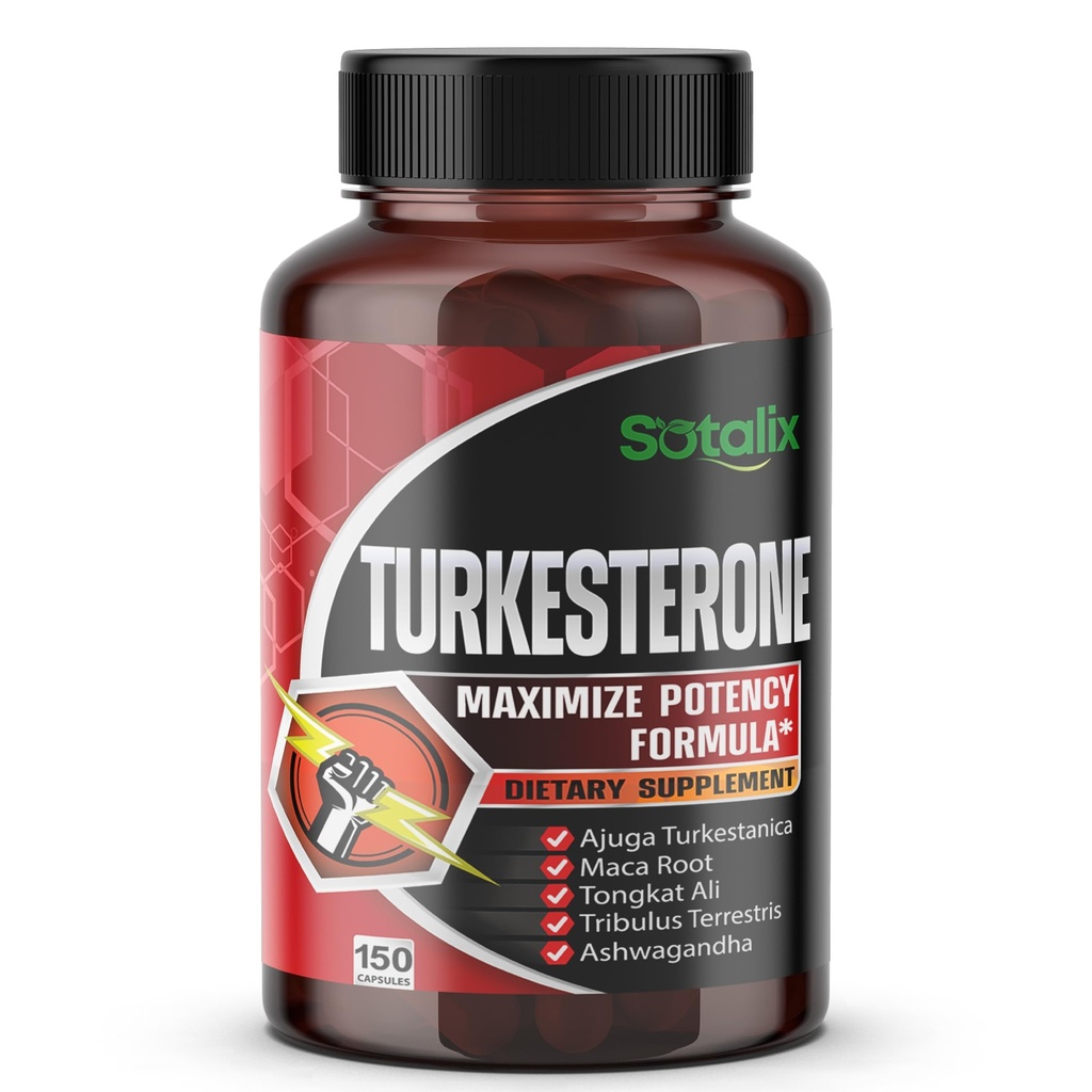 Ultra Turkesterone Ajuga Turkestanica Standardiseret 20% Turkesterone High Potence med Maca Root Tribulus Terrestris - Muscle Growth Energy Memory Support