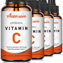 Liposomal C-vitamin 2000mg Væske til voksne, Høj Absorption VIT C, Maksimere C-vitamin, til immunsystem & antioxidant, 60ML (4 flasker)
