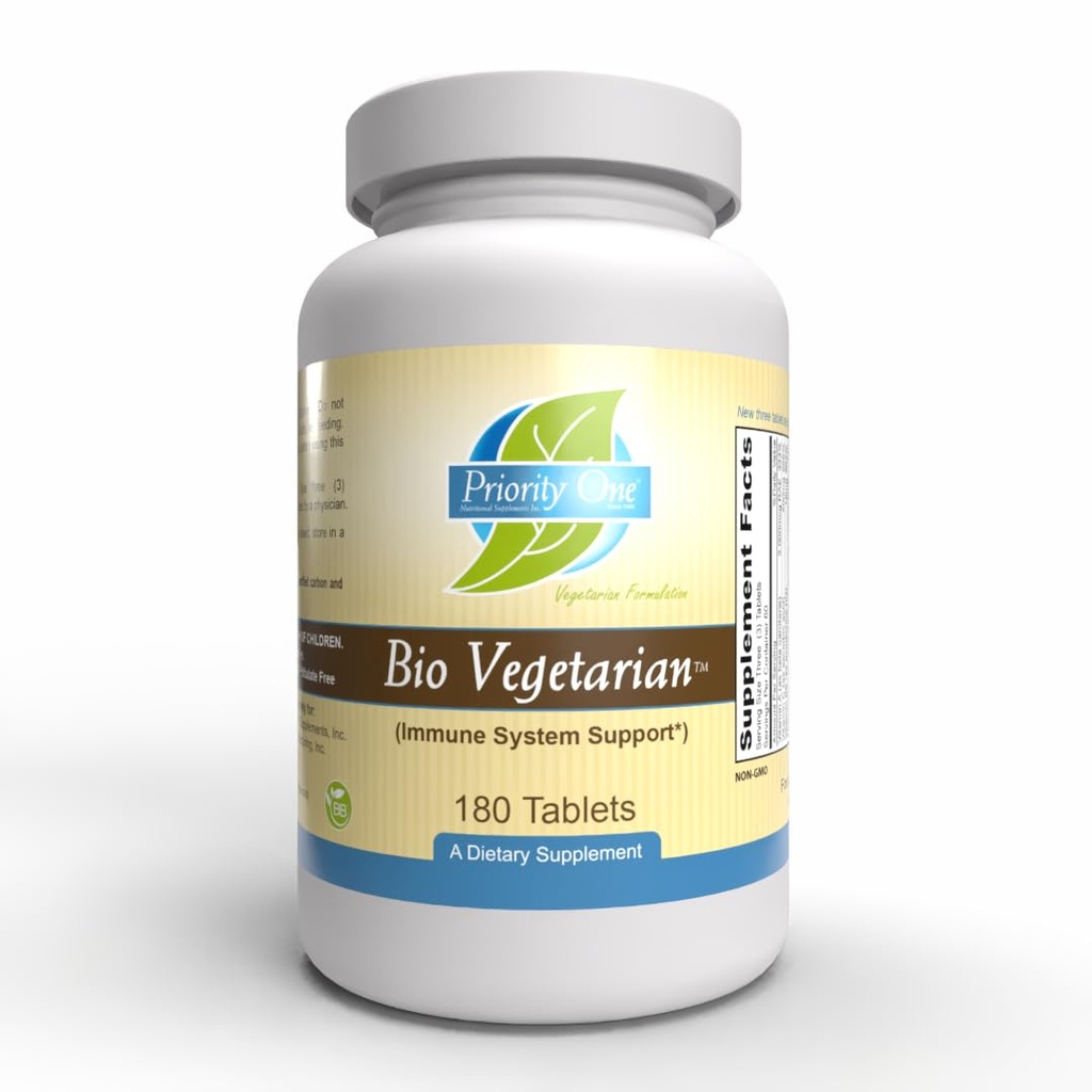 Priority One Vitamins Bio Vegetarian (180) Tab (New Size)