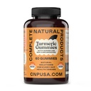 Turmeric Ginger Gummies - 60 Count Natural with Black Pepper Extract, Turmeric Extract, & Turmeric Powder