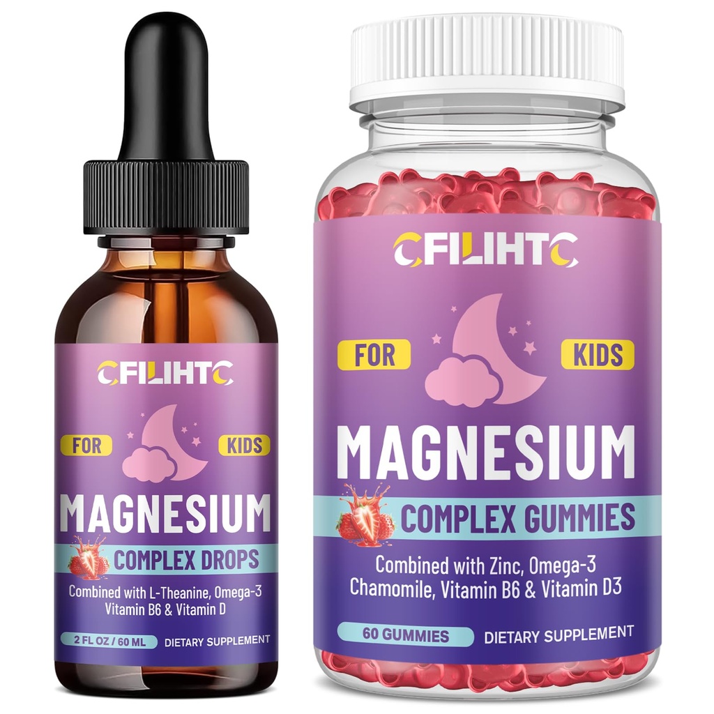 Kids Magnesium Liquid Drops & Kids Magnesium Gummies