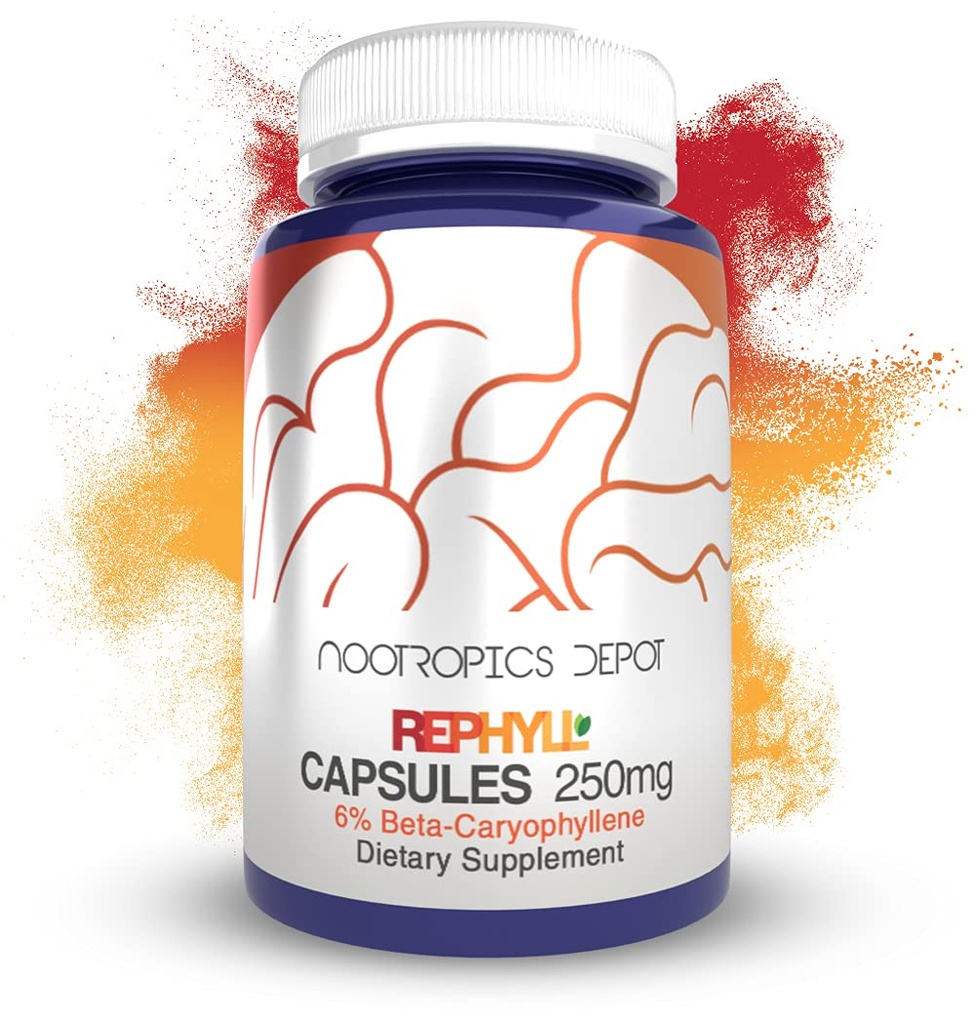 Nootropics Depot Rephyll Capsules | 250mg | 60 Count | 6% Beta Caryophyllene | Piper nigrum | Supports Discomfort Relief* | Supports Joint Function*