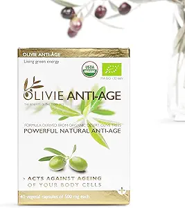 Organisk antioxidant Polyphenoler Rich Olive Leaf Extract Supplement Kapsler Olivie Note 124; Hydroxytyrosol Oleuropein Anti Aging Supplement Note 124; 40 Kapsler
