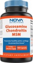 Nova Nutritions Triple Strength Glucosamine Chondroitin MSM 2600mg / Serveringskapsler, understøtter sund fælles, Cartiage og Connective Tissue - fremmer fælles komfort og fleksibilitet 180 greve
