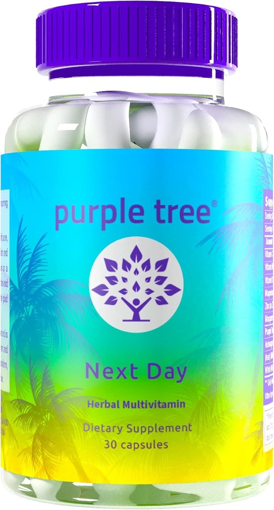 lilla træ næste dag, efter-Celebration Wellness - Tag Tomorrow - 124; Replenish & Feel din bedste Budd124; Ashwagandha, Ingefær, Pebermynte, Milk Thistle, Elektrolytter, Vitamin, 30 piller