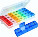 Pill Organizer 4 gange om dagen, Premium Weekly Pill Case Medicin Organizer Box 7 dage 28 Segment til at holde Vitaminer Medicine Organizer Box