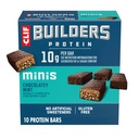 CLIF BUILDERS Minis Protein Bars - Chocolatey Mint - 10g Plant Based Protein - Gluten Free - Non-GMO - Low Glycemic - No Artificial Sweeteners - 1.2 oz. (10 Pack)