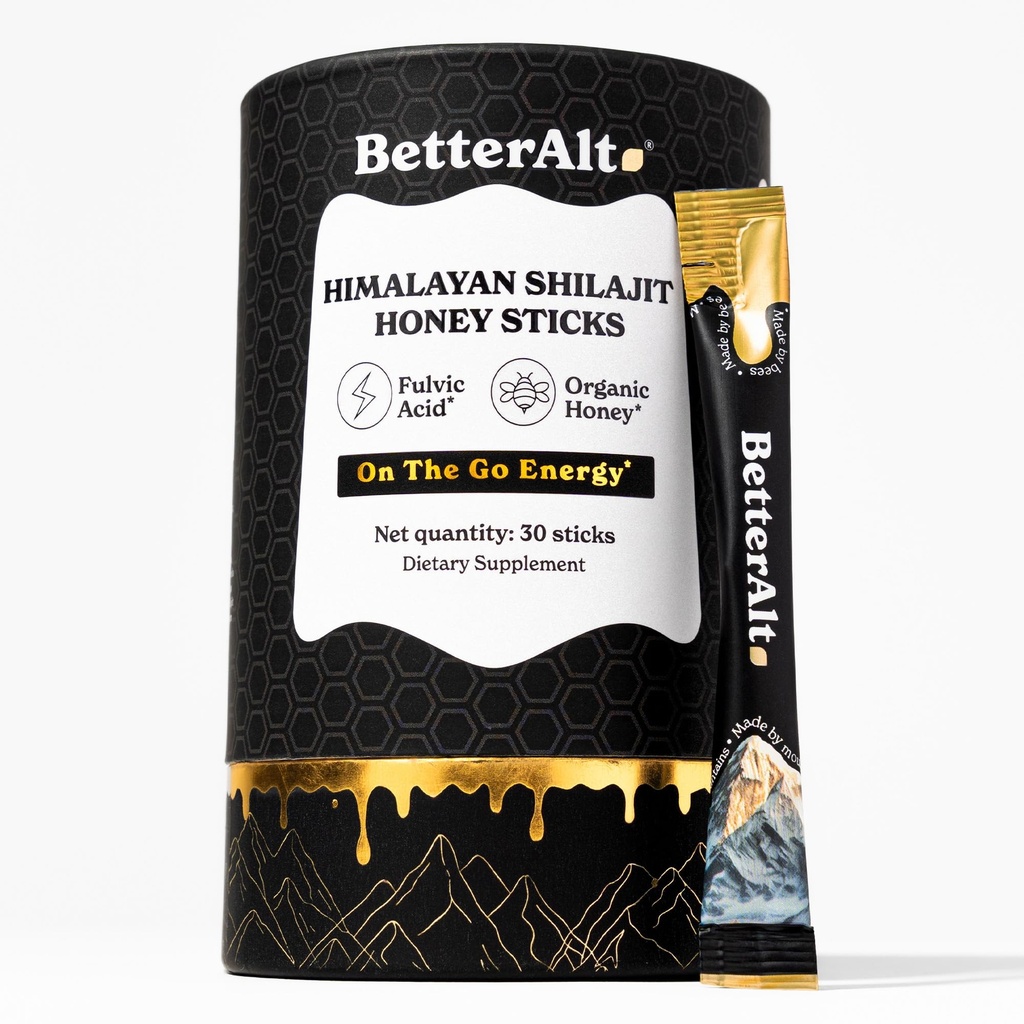Bedre Alt Pure Himalayan Shilajit Sticks med Organic Honey, Saffron Measures 124; Let at Consume Shilajit Measures 124; 30 Sticks til energi Boost & immunforsvar, 85 + Trace Minerals, 75% + Fulvic Acid