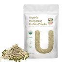 UNLEASH'D ORGANIC Organic Mung Bean Protein Powder 16 oz – 100% Pure Plant-Based Protein, Rich in Vitamins, Minerals & Fiber