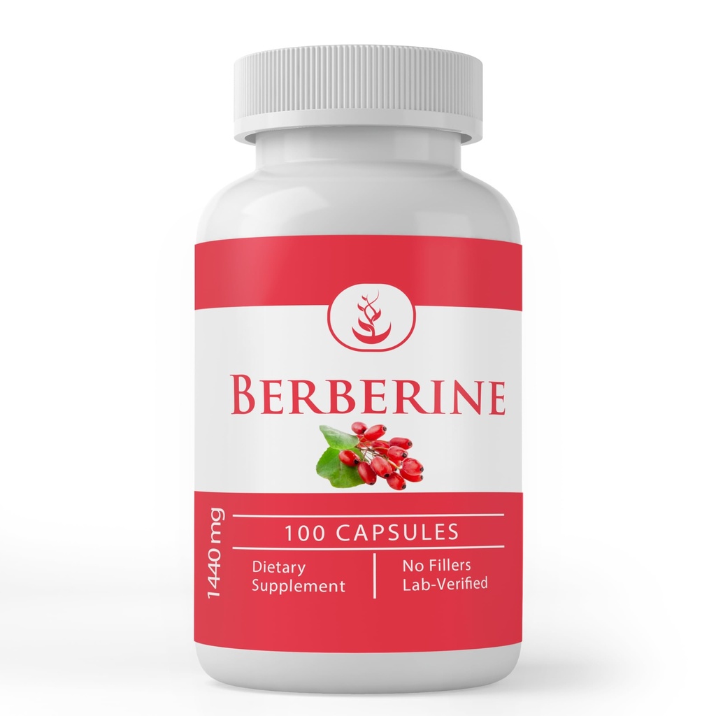 Pure Original Ingredienser Berberine, (100 kapsler) Altid Pure, Ingen tilsætningsstoffer eller Fillers, Lab Verified