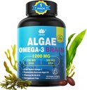Omega 3 Fish Oil Softgels med DHA 720mg EPA 360mg, Vegan Algae Science 2: 1 Ratio for Brain Eye, Plant baseret bæredygtigt sourced Omega 3 Supplement, Fish Oil Alternative 1200mg, Ingen fisk smag, 120Cts