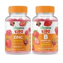 Lifeable Zink Kids + B Complex Kids, Gummies Bundle - Great Tasting, Vitamin supplement, Gluten fri, GMO fri, Chewable Gummy
