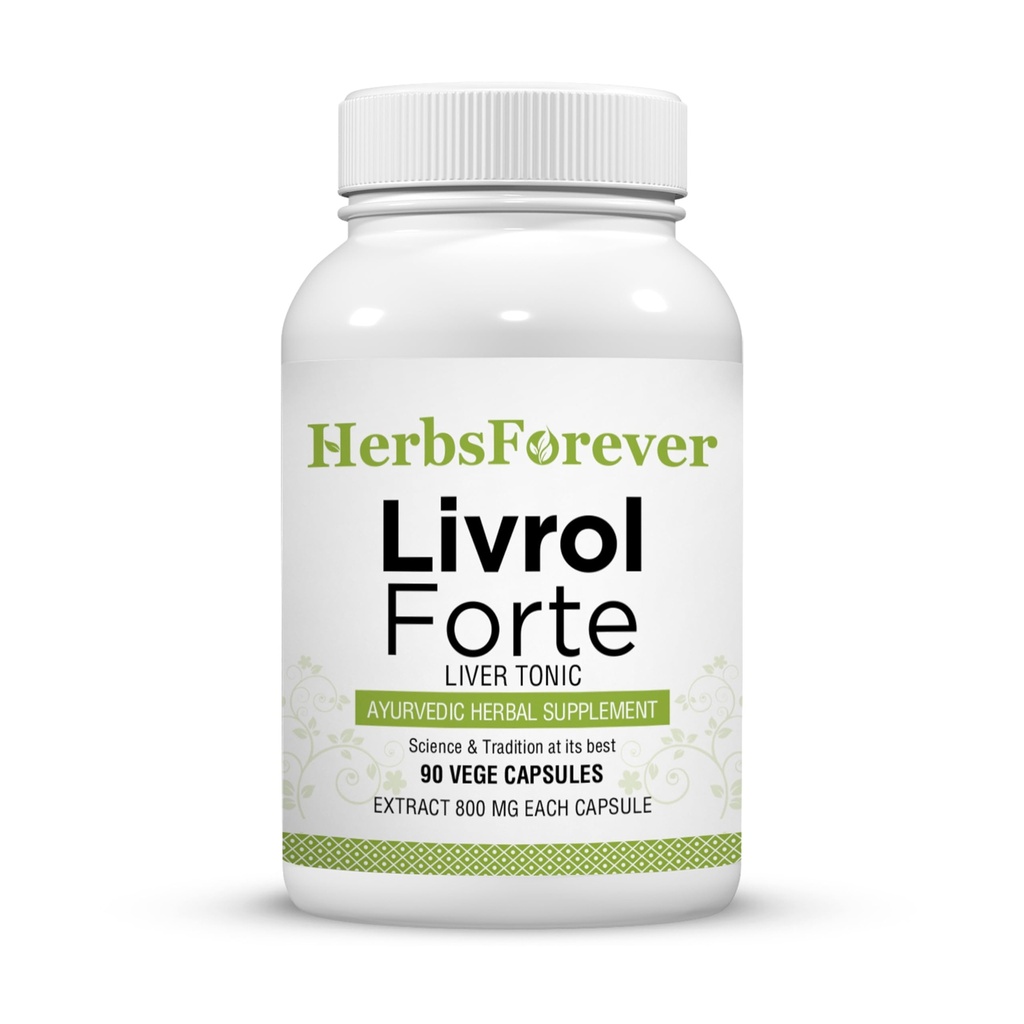 Herbsforever Liver Forte- Support Advanced Liver Detox & Cleansing,Repair-Cooling-Milk Thistle,Andrographis,Chanca Piedra,Punarnava, Nightshade,Triphala 11 Ayurvedic Herb Extract|90 Veg Capsule|800mg