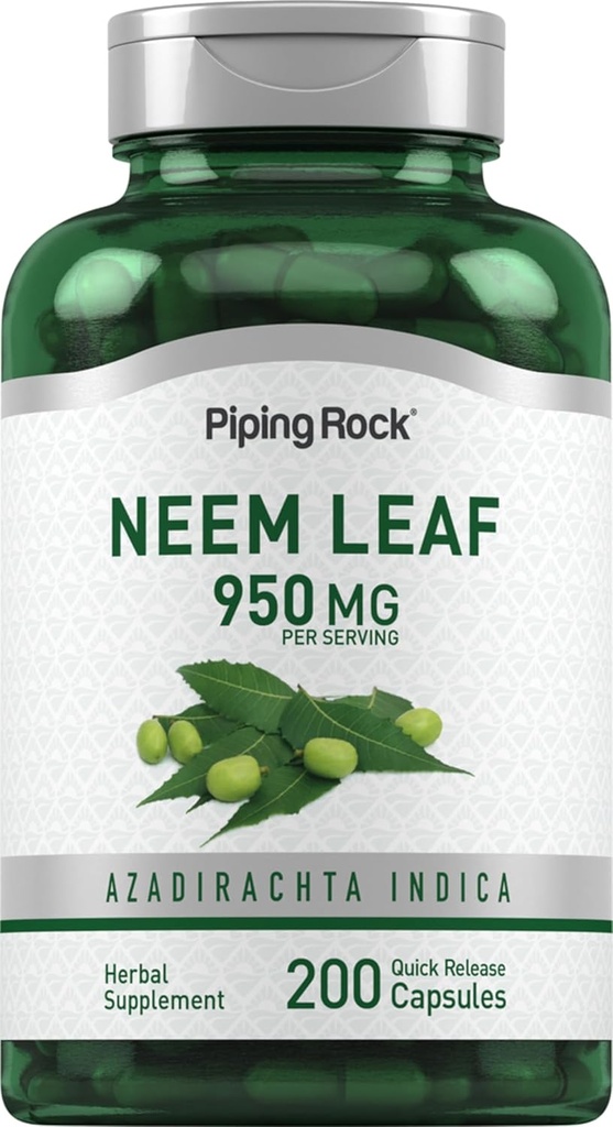Piping Rock Neem Leaf Kapsler 124; 950mg