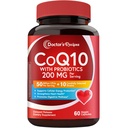 Doctor's Recipes CoQ10 with Probiotics, 200 mg, 50 Billion CFUs from 10 Strains Per Serving, Bioavailable Ubiquinone, for Heart, Gut, 60 Vegan Capsules, Non-GMO