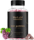 Black Girl Vitamin - Iron Gummies (20 mg), understøtter jernmangel & anæmi, Gluten- Free, Gelatine Free, Made in The USA (Grape, 60 Greve) 30 Day Supply