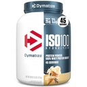 Dymatisere ISO100 Whey Protein Powder Isolate, Vanilla, 25g protein, 3 Pund, 5,5g BCAA, mindre end 120 Cal., Gluten Free, 1g fedt, 1g sukker, 2g Carb (45 Servere)