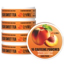 LyvWel 56mg Caffeine Energy Pouches – Peach Sweet Tea – Clean Energy & Focus Boost with Guarana – 5-Pack with 16 Pouches Per Can (80 Total Pouches)
